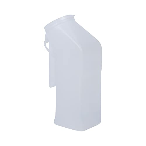 McKesson Male Urinal with Transparent Lid - Translucent Body, Graduated, Plastic - 1 qt / 1000 mL, 50 Count