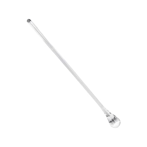 Badash Glass Cocktail Stirrer - 12" Long Mouth-Blown Lead-Free Glass Stir Rod - Bar Cocktail Shaker Spoon - Cocktail Stirrer for Drinks