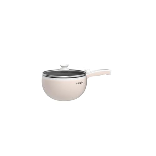 Dezin Hot Pot Electric Upgraded, Non-Stick Sauté Pan, Rapid Noodles Electric Pot, 1.5L Mini Portable Hot Pot for Steak, Egg, Fried Rice, Ramen, Oatmeal, Soup with Power Adjustment