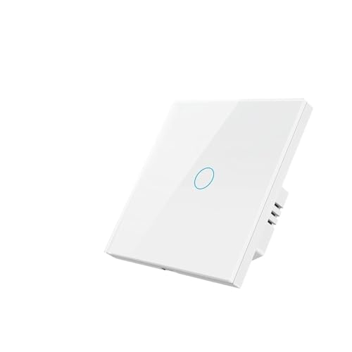 L6AS0F7 Smart Light Touch Switch EU No Neutral Wire No Capacitor Required Smart Life 1/2/3 Gang Work with Ale*xa Goo*gle Home(1011ZC-BLACK-03)