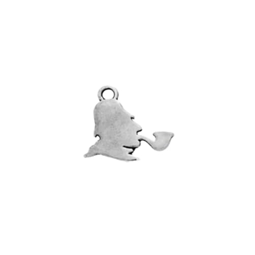 Sherlock Holmes Sterling Silver, Holmes Silhouette Charm, Sleuth Jewelry