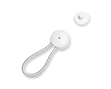 Stayput 8" White Shock Cord & Fastener for Canvas Covers, 4 Pack - Cord Length is 8" End to End w/Out Loop