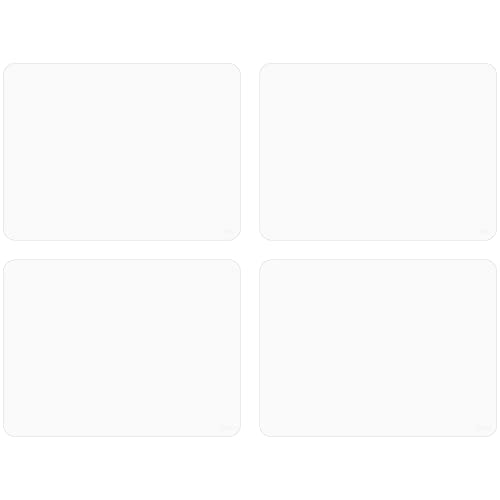 GASARÉ, Placemats Set of 4, Silicone Placemats, Table Mats, Non-Slip, Easy to Clean, Heat Resistant, Flexible, 20% Thicker, 16 x 12 inches x 1.1mm, Semi-Transparent