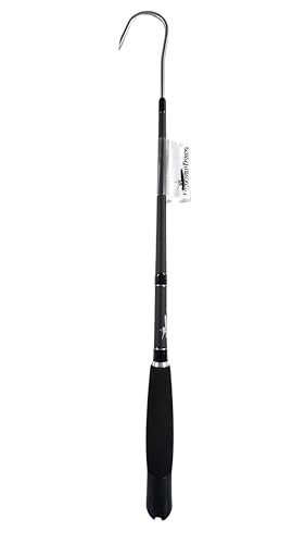 Fitzgerald Fishing Mini Gaff Offshore Saltwater Ice Tool Strong and Lightweight 2" Stainless Steel Hook Sharp and Durrable Rubber Gimble Butt Cap 2 Feet Long, Making it Very Portable