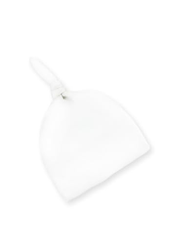 Colored Organics Baby Organic Cotton Knotted Hat - Infant Knit Cap - NB - 0-3 Months White