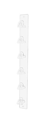 Marketing Holders Eyewear Holder 6 Pair Wall Mount with Hardware Home Goods Retailers Warehouse Facilities Chemical and Hazardous Material Handling Centers Optical Outlets Clear Acrylic