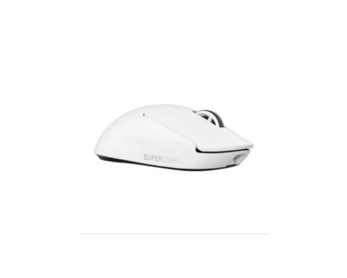 Logitech G PRO X SUPERLIGHT 2 LIGHTSPEED Wireless Gaming Mouse, 8K Polling, Light Weight, 60g, LIGHTFORCE Hybrid Switch, HERO 2 Sensor, 888 IPS, 44K DPI, 5 Programmable Buttons, USB-C, PC/Mac - White