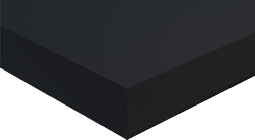 Expanded PVC Foam Board, Black, 3/8" (0.38", 10MM) Thick, 24" W x 48" L