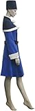 Cos Fairy Tail Rain Woman Juvia Lockser Blue Lolita Dress Cosplay Costume (Female XXL)