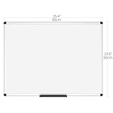 VIZ-PRO Magnetic Dry Erase Board, 36 X 24 Inches, Silver Aluminium Frame