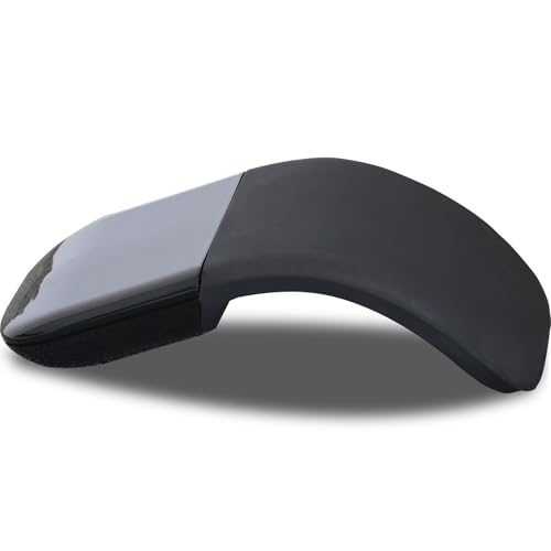GlowarcPro Bluetooth Arc Mouse - Portable Mini Folding Travel Mouse Without USB Receiver, Foldable Mice Suitable for Laptop, Tablet - Black