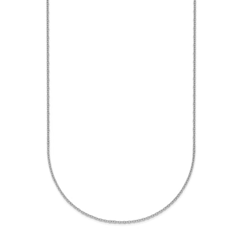 IceCarats Platinum 1.3mm Cable Link Chain 18 inch Belcher Necklace