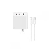 Xiaomi 67W GaN Charger (A07ZMUS) Triple Port (2 Type C + USB) (C to C Cable Included) USA Outlet Compatible with Android iPhone Ipad etc - White