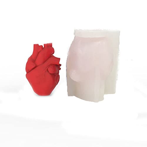3D Heart Candle Moulds Large Human Organs Heart Silicone Mould Soap Mould Chocolate Cake Baking Moulds Craft Tools