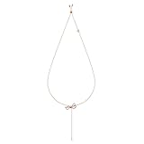 Swarovski Lifelong Bow Pendant, Women's White Crystal Bow Design Pendant Necklace with Mixed Rose-Gold Tone and Rhodium Plating