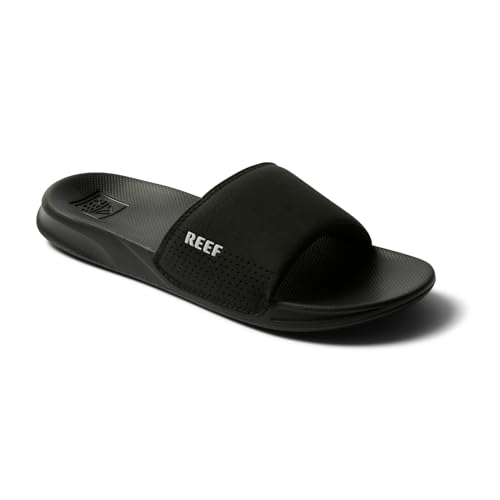 Reef Men's Sandals, Reef One Slide, Black, 12