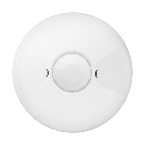 ENERLITES - MPC-50V-STICKER Ceiling Occupancy Sensor by PIR Ceiling Sensor for Junction Box Installation, MPC-50V, White