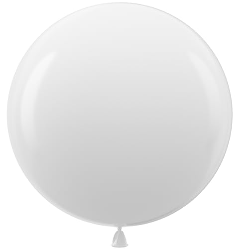 Bezente White Giant Balloons 36 Inch - 8 Pack Jumbo White Balloons Large Round White Latex Balloons for Photo Shoot Birthday Baby Shower Wedding Party Decorations