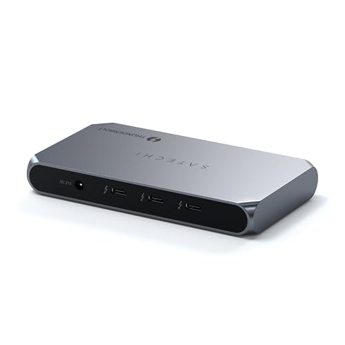 Satechi Thunderbolt 4 Dock Slim Hub Pro, USB C 100W Charging, Single 8K or Dual 4K Display, 4 Thunderbolt 4 Ports, USB 3.2 Gen2, for Mac/Windows, MacBook Pro/Air M4/M3/M2/M1, Dell, Surface, Lenovo