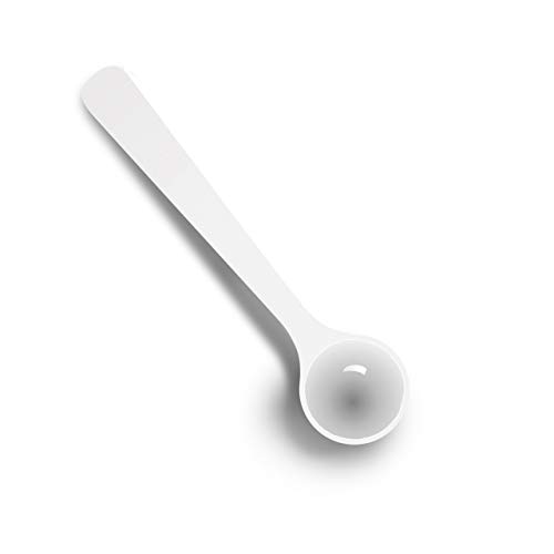 EXTEND LAB White Measuring Spoon PACK OF 10 | 1 Gram (2 Ml) | Measuring Mini Spoons for Powder Measurement or Baking - Static-Free Plastic Tiny Scoops for Milligram Small Measure (10, White)