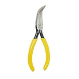 Klein Tools D302-6 Needle Nose Pliers, Long Nose Side Cutters, Alligator Pliers with Curved Handle, 6-1/2-Inch