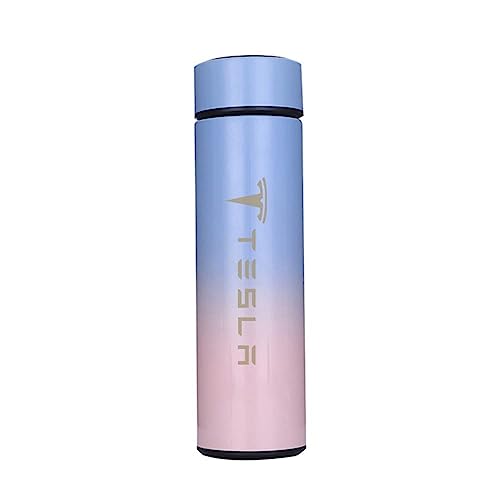 Smart Thermos Cup for Tesla Model 3 Model X Model Y Model S, Car Thermos Bottle LED Digital Temperature Gauge Stainless Steel Thermos,A