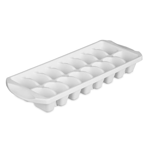 Sterilite Stacking Ice Cube Tray, Save Space and Stack Trays in Freezer - White, 12-Pack