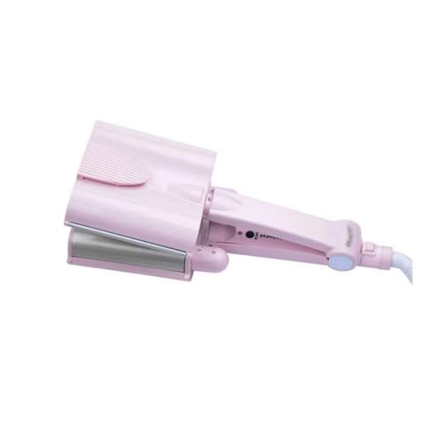Ceramic 3-Tube Hair Curling Iron, Big Wave Curling Hair Curler with LED Display and 5 Temperature Settings, Quick Heat Hair Styling Tool