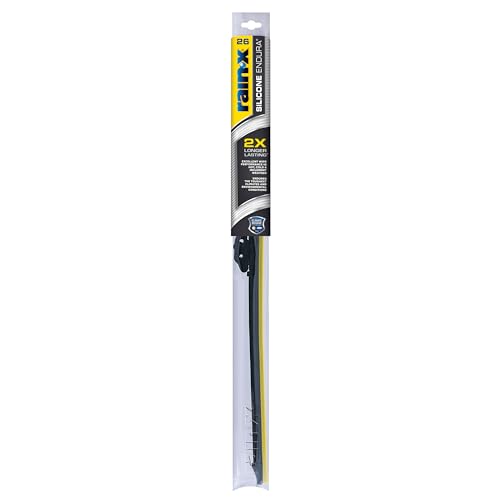 Rain-X 830126 Silicone Endura Wiper Blades, 26 Inch Windshield Wipers (Pack of 1), Automotive Replacement Windshield Wiper Blades With Two Times Longer-Lasting Resilient Silicone Rubber Squeegee