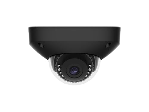 GW Security 4K 8MP TAA & NDAA Compliant Outdoor Indoor Face Recognition Human/Vehicle AI Detection Microphone PoE IP Weatherproof Mini Dome Security Camera, Black (GW863201M)