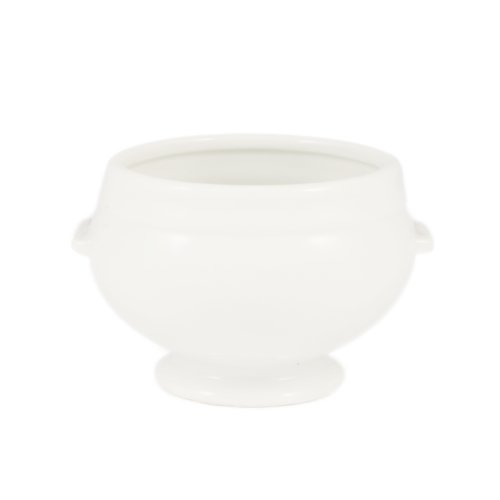 CAC China LN-12-P1 Lion Head 5-3/4-Inch by 4-3/4-Inch by 3-1/2-Inch 12-Ounce Super White Porcelain Lion Head Bouillon, Box of 24