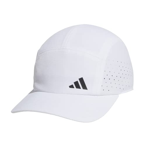 adidas Men's Superlite Trainer 3 Performance Relaxed Fit Adjustable Running and Training Hat, White/Black Reflective/Silver Reflective, One Size