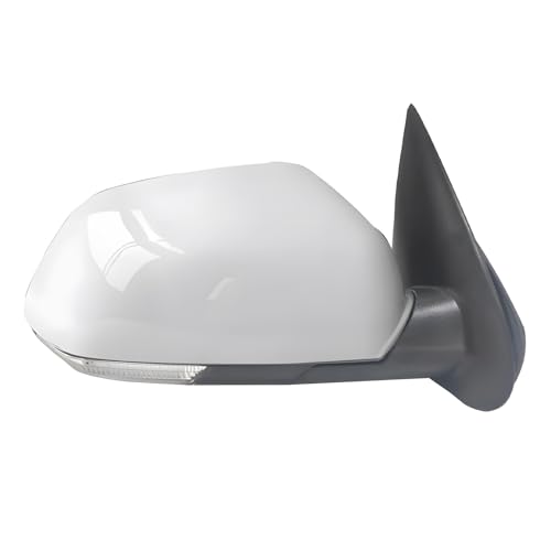 Compatible for Octavia MK2 A5 2004-2008 Side Rearview Mirror Assembly Turn Signal Lens Heating Electric Adjustment(White-Right)