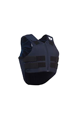 TIPPERARY EQUESTRIAN Horse Riding Eventing Vest - Ride-Lite - English Style Protective Horseback Riding Apparel - Ultra Flexible Fit Body Protector - Navy Blue - L