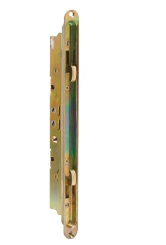 12.5" Dual Point Double Hook Sliding Glass Door Mortise Lock with 3/8" Recessed Plate with 12" Hole Spacing Fix and Repair Door Hardware