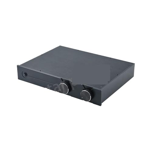 (312 * 430 * 70) CJ186 All-Aluminum Power Amplifier Case Preamplifier Chassis Vacuum Tube Amplifier Chassis Shell Box(Black)