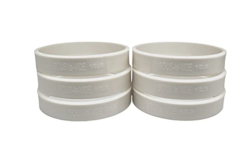 Sous Vide Perfect Hamburger/Burger Immersion Cooking Rings, SET of 6 (1/2 LB. Rings)