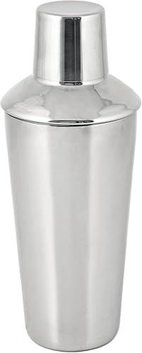 True Retro Large Cocktail Shaker with Strainer and Jigger, 34oz. Stainless Steel Cocktail Shaker, Margarita Shaker, Drink Shakers Cocktail, Silver