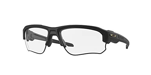 Oakley Men's OO9228 Speed Jacket Rectangular Sunglasses, SI Matte Black/Clear, 67 mm