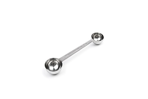 Fox Run Double Measure Scoop, 7.75 x 1.75 x 1.25 inches, Metallic