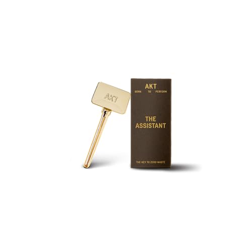 AKT The Assistant Metal Tube Squeezer, Plastic Free Tube Roller Squeezer, Tube Wringer & Tube Key for Aluminum Tubes, Toothpaste Roller and Bathroom Accessory