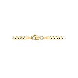 PORI JEWELERS 18K Solid Gold 3.8MM Cuban Curb Link Chain Necklace- Made In Italy (22, 3.8MM, Yellow)