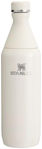 Stanley All Day Slim Bottle 20 oz | Leakproof Twist on Lid | Slim Design for Travel and Gym | Insulated Stainless Steel Water Bottle | BPA-Free | Cream Gloss