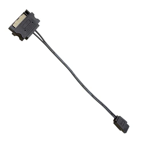 RUITEXUN 15-Pin Male SATA Power to 6-Pin Female SATA Slimline Power Adapter Cable for DVD, BLURAY, CD, HDD, SSD Drive