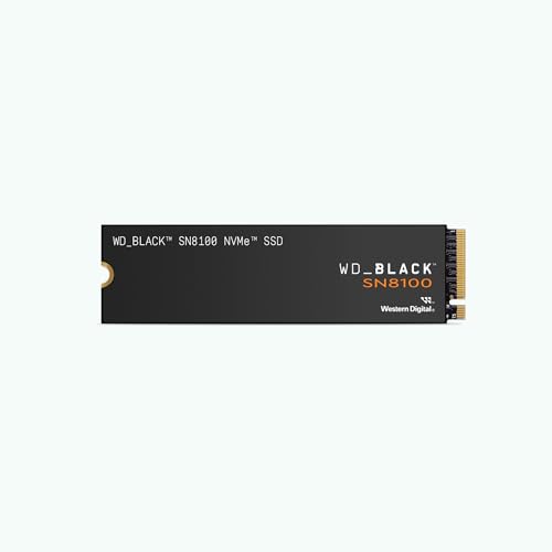 Western Digital WD_Black Internal SSD 4TB NVMe PCIe Gen5 x4 (Read Up to 14,900MB/s Writing, Up to 14,000MB/s) M.2 2280 SN8100 Gaming PC 5 Years Warranty