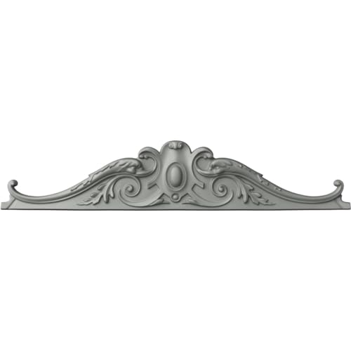 Ekena Millwork 42 3/8"W x 8 3/8"H x 2 1/2"P Kendall Center with Scrolls Onlay