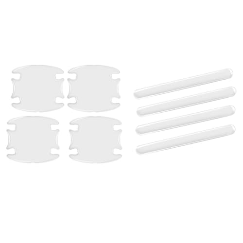 Car Door Handle Bowl Sticker for Peugeot 107 207 407 408 206 306 307 3008 GT 5008, Anti-Scratch Cup Paint Protector Cover Protective Film Decorative Guard Accessories,E/Transparent