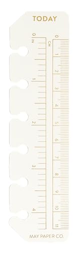 Pocket Today Page Marker Planner Ruler for Pocket Filofax, LV PM agenda 6 ringed agendas (Gold Foil)