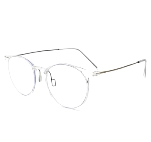 Generic inplain Ultra Light Glasses UV Protection Blue Light Protection PC Glasses Stylish Glasses Care Glasses Sunglasses Made in Korea [Round], Clear
