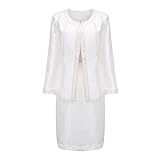 Go Mai Women Church Suits Special Occasion Dress Wedding Party Formal Church Clothes for Mother Gifts White